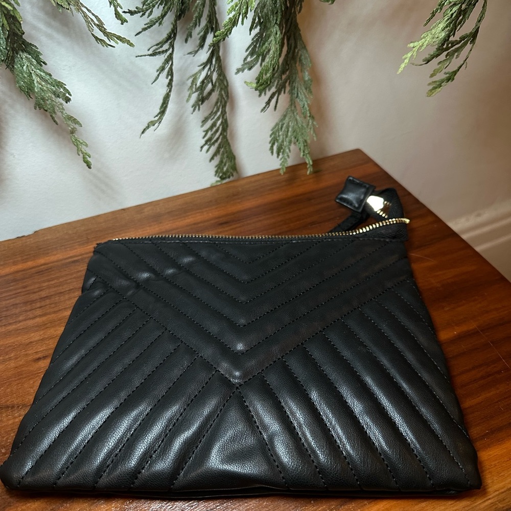 ASOS Black Leather Clutch